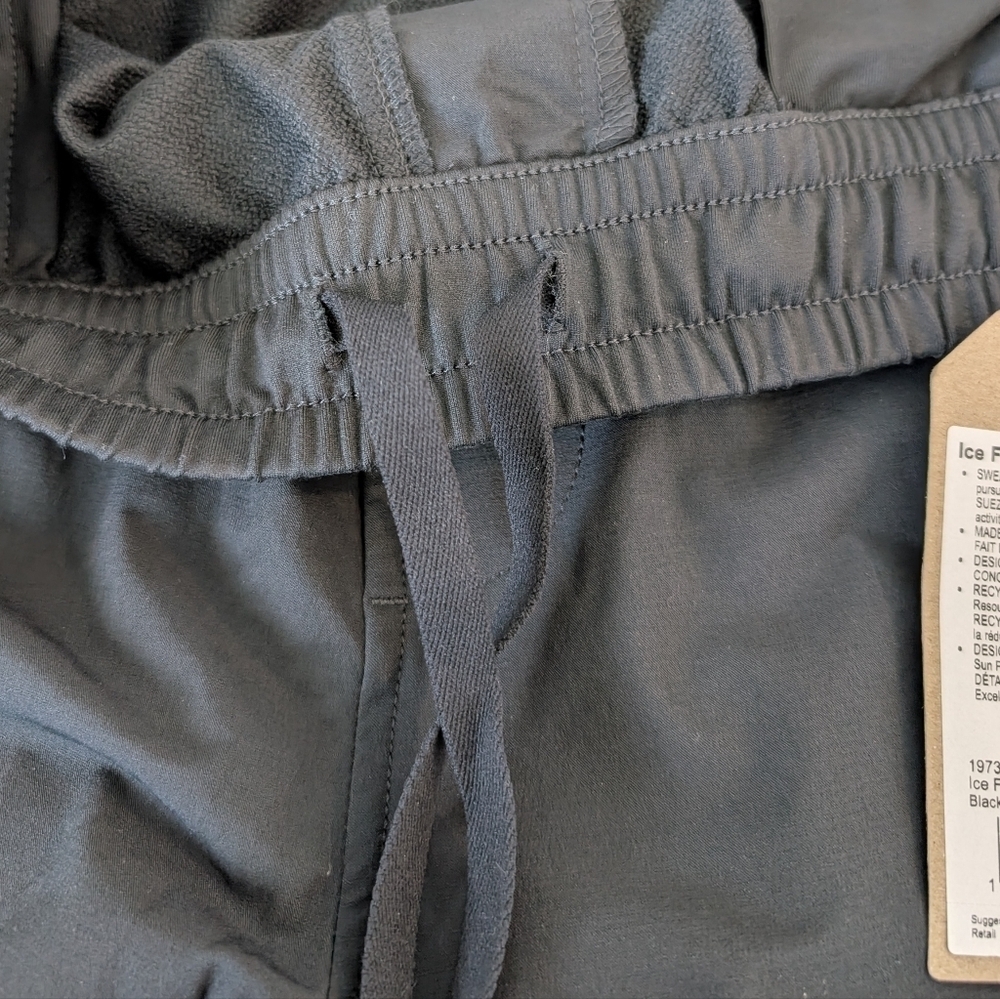 PrAna Ice Flow Hybrid Pant Black Mens Slim Elastic Waist Wicking Hybrid UPF 50 - Picture 13 of 15